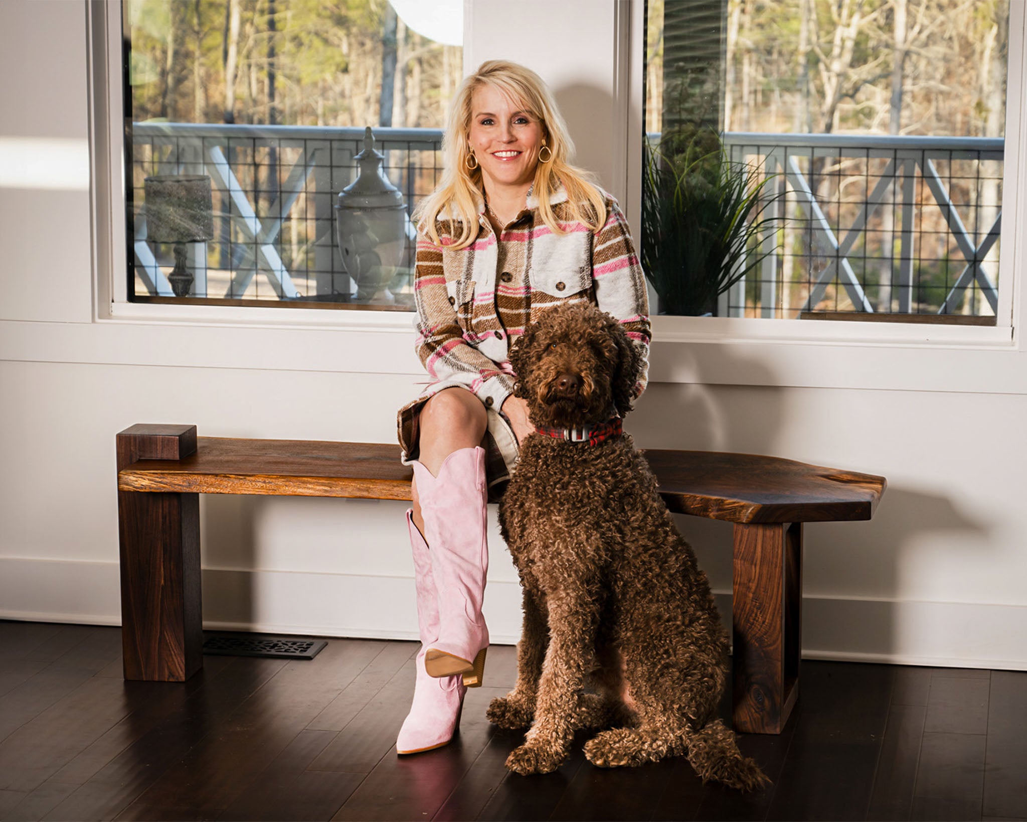Live Edge Nakashima Style Walnut Bench (You will receive the item shown) Ciamillo Woodworks