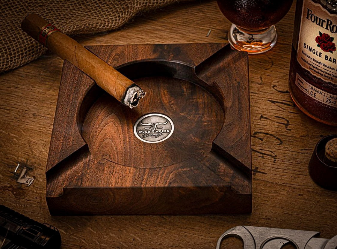 Walnut Cigar Ashtray  Ciamillo Woodworks - Leisure Collection