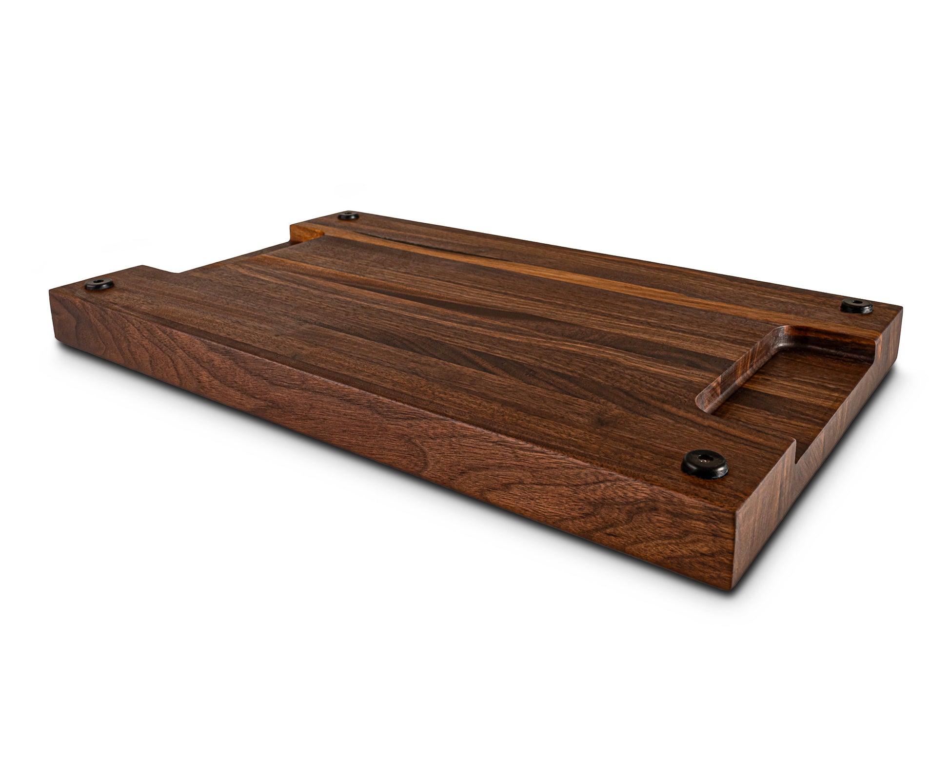 Walnut Edge Grain Cutting Board w/ Juice Groove and Handles 12"W x 20"L x 1.6"T Ciamillo Woodworks